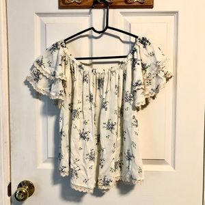 Floral Peasant Top